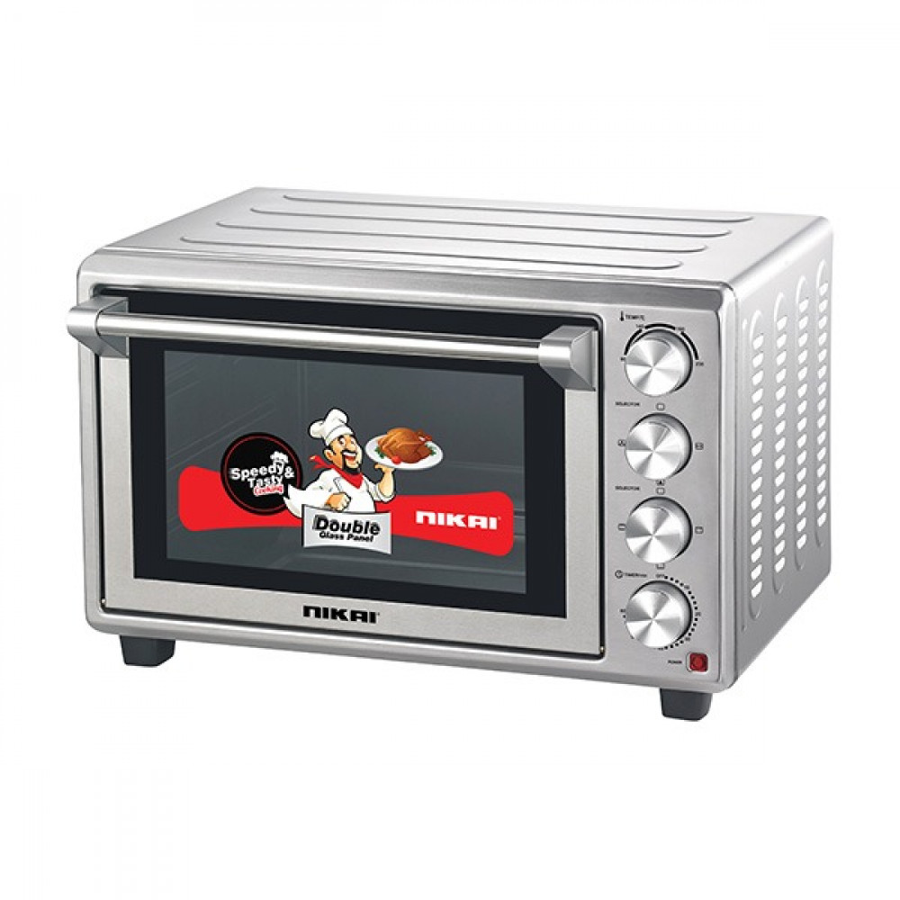 Nikai 52L Electric Oven, 4 knobs, multi-functional, 1800W