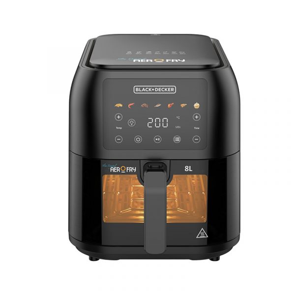 BLACK+DECKER Air Fryer- 1700W- 8L Capacity – Viewing Window- 7 Preset Functions