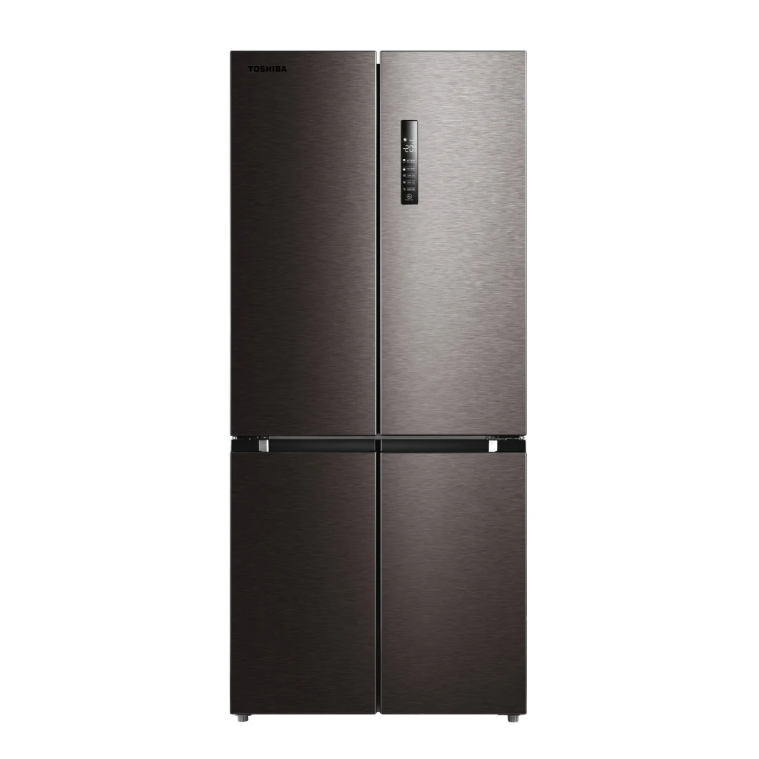 Toshiba French Door Refrigerator 4-Door Dual Inverter LED Touch 457L Satin Grey