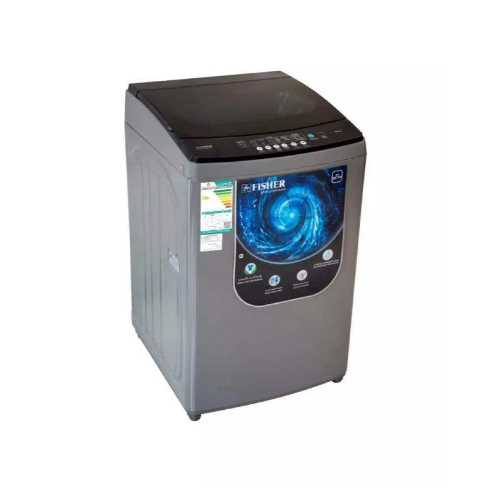 Fisher 17kg Top Load Automatic Washing Machine, Silver