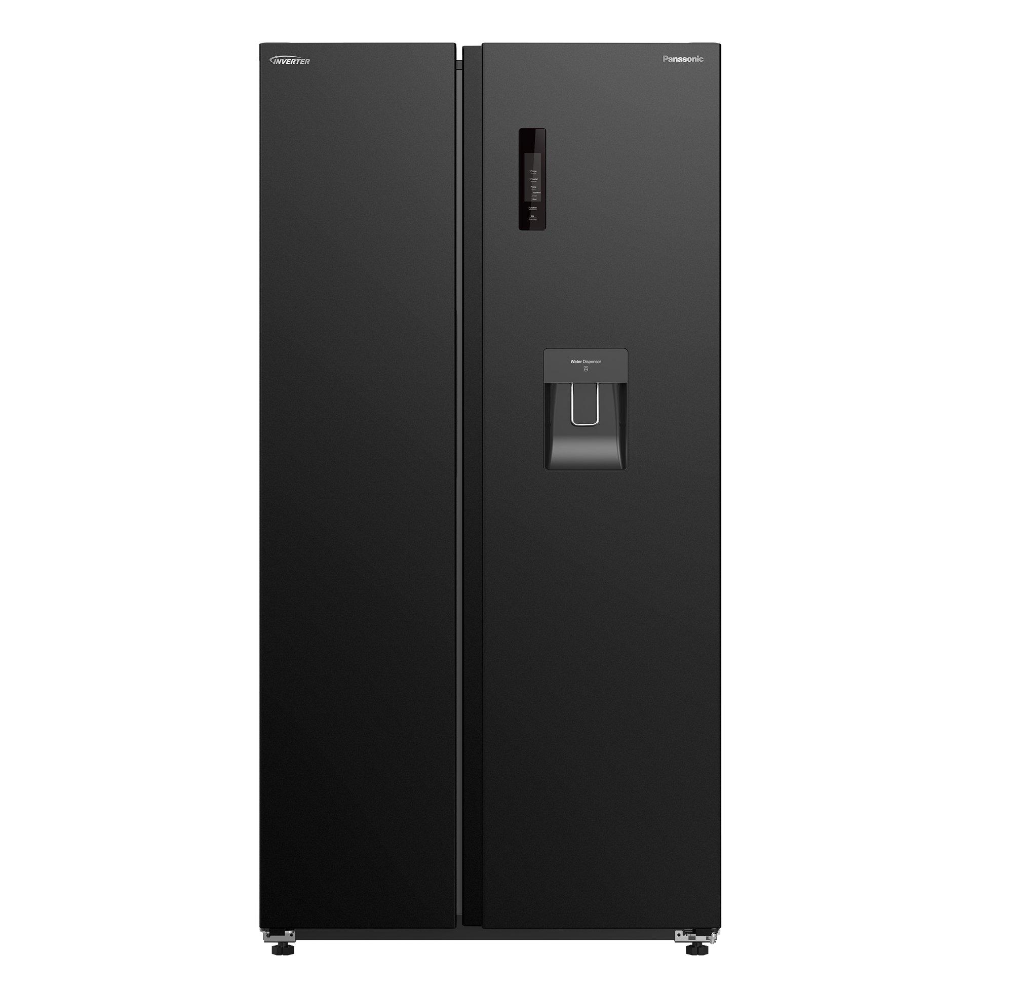 Panasonic, SBS Refrigerator 13.7Cu.ft, Freezer 7.8Cu.ft, 4L Water Dispenser, Black