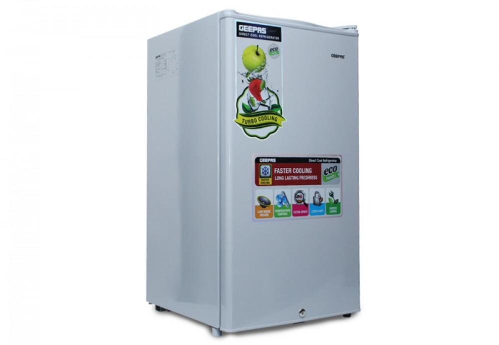 Geepas Single Door Refrigerator 3.1 cu ft, 89 L, Silver