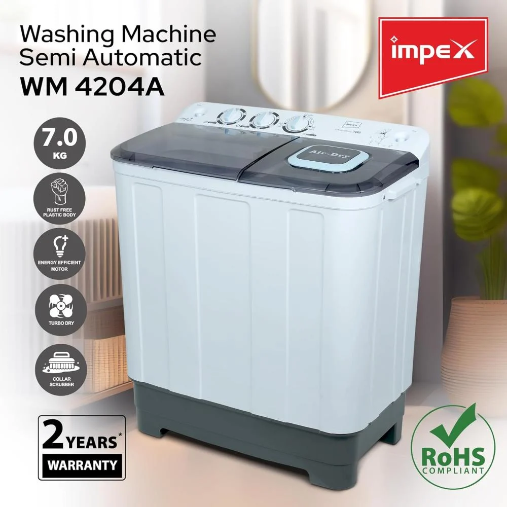 Impex 7kg Twin Tub Washing Machine