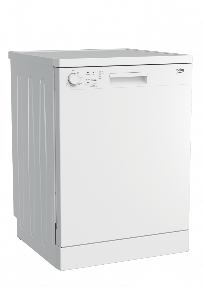Beko Dishwasher, 5 Programs, 14 Place Settings, White, LED