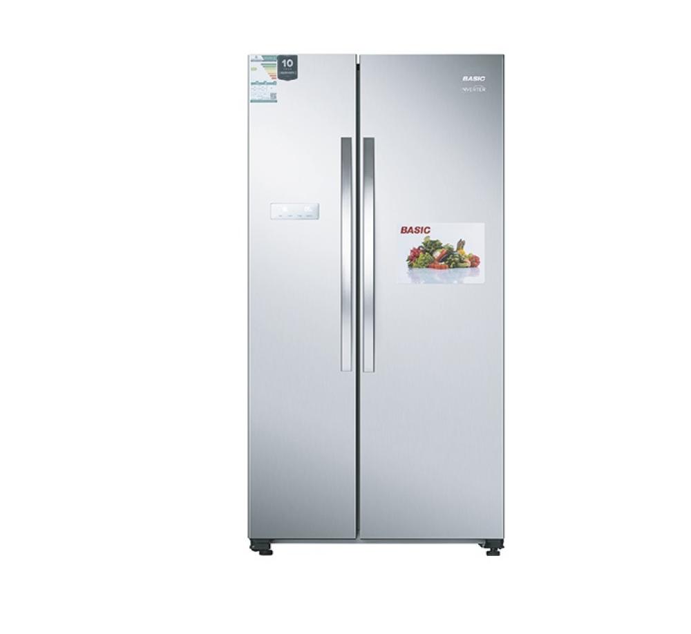 Basic Side-by-Side Refrigerator 22.5 cu ft 637 L, Silver