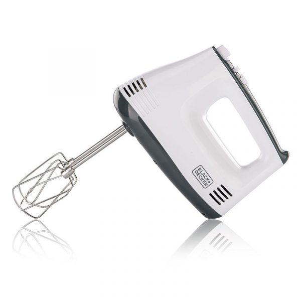 BLACK+DECKER Hand Mixer – 5 Speeds with turbo – 300 W – White