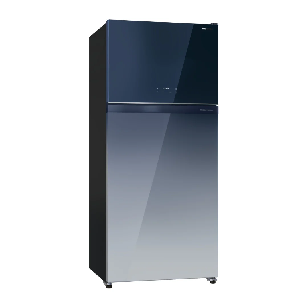 Toshiba Refrigerator 2 Door Glass Inverter Touch 608Litres Gradation Glass