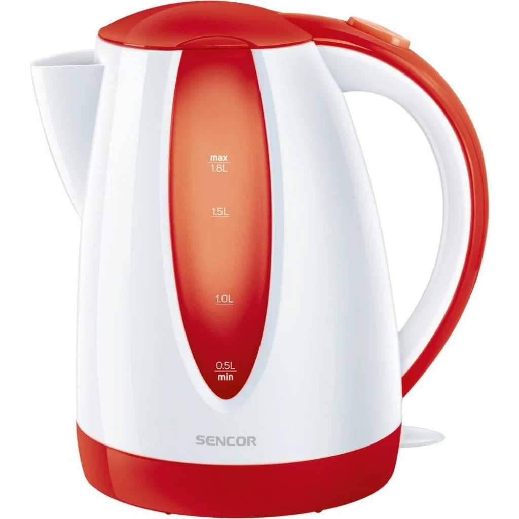 Sencor Electric Kettle, 1.8L, 2000W, HEAT WATER TWICE AS FAST, Red