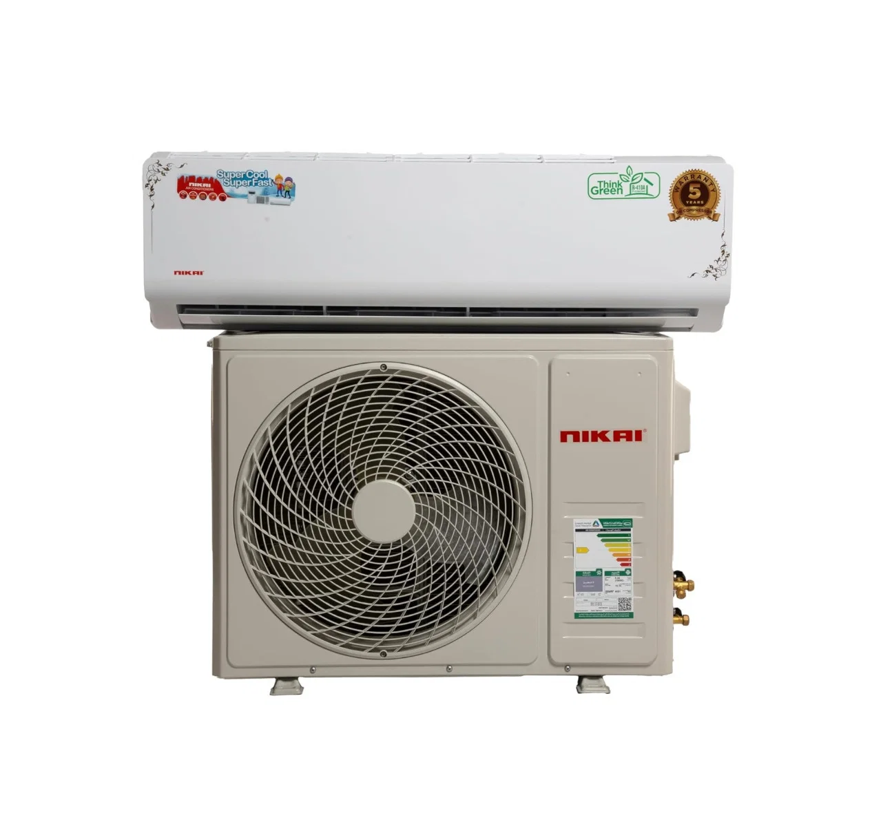 NIKAI Split Air Conditioner 18000BTU Cold Only, Turbo, 4 Ways