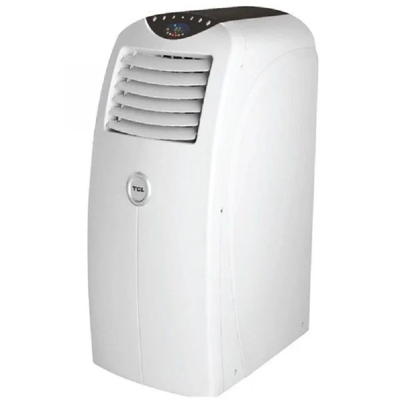 TCL - Portable Air Conditioner, Cooling Only, 14,000 BTU, Quad Air Distribution, Dehumidifier, White