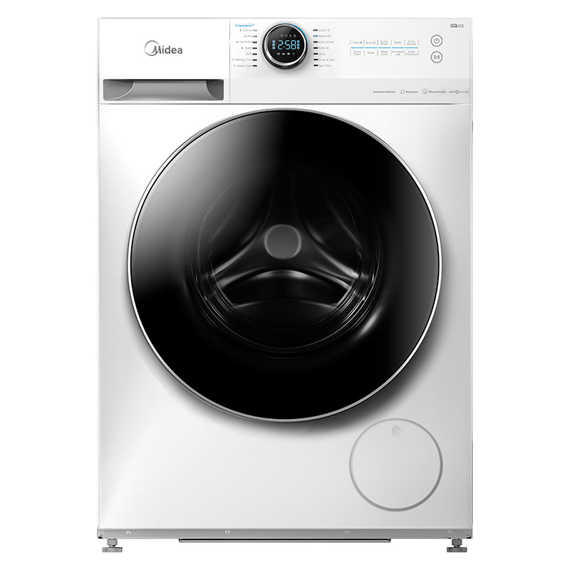Midea front-loading automatic washing machine, 12 kg, 14 programs, white