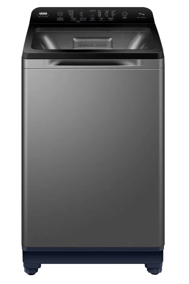 Haam Inverter Top Load Washing Machine, 11 Kg, 8 Programs, Dark Silver