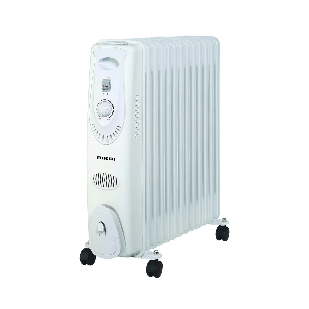 Nikai oil heater, 13 fins, 2500 watts, white