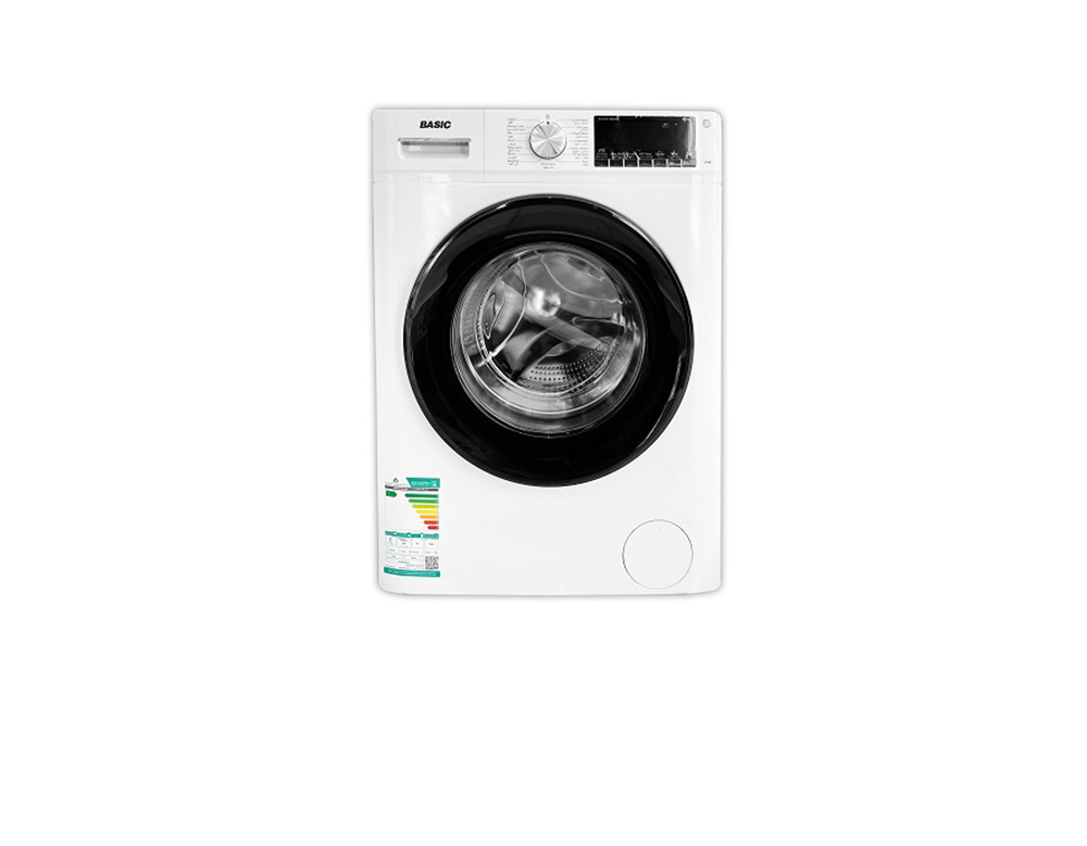 Basic front-loading automatic washing machine, 8 kg, white