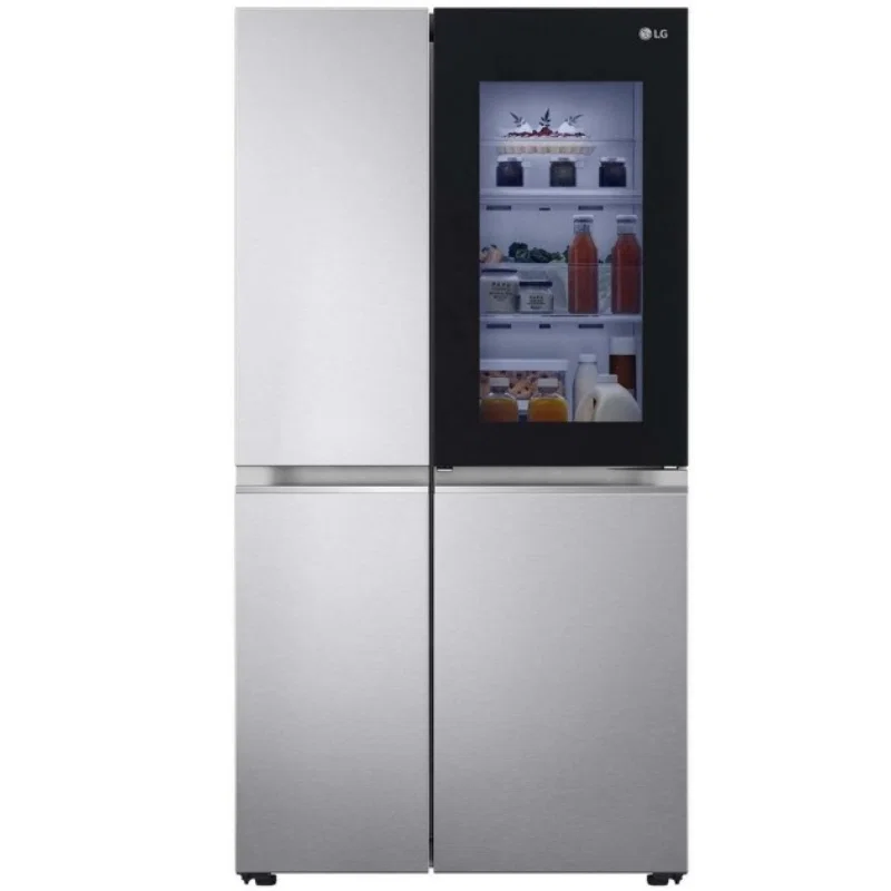 LG - Side-by-Side Refrigerator, InstaView Door, 28.1 cu. ft., 796 L - Linear Compressor, HygieneFresh™, DoorCooling™ Technology, Silver