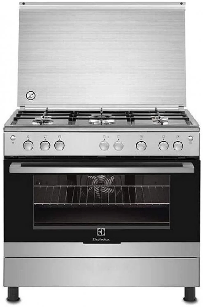 Electrolux gas oven 60*90 cm, 5 burners, heavy-duty rack, fan