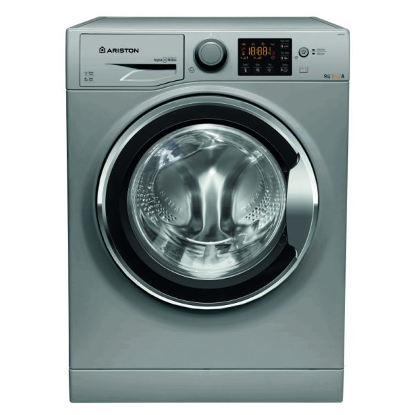 ِAriston Washer and Dryer Front Load – 9 Kg Washing & 6 Kg Drying – 16 Programs – Silver