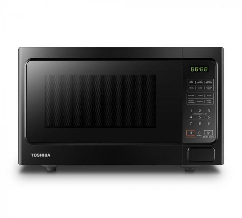 Toshiba Microwave, 25 Liters, Digital Display, 9 Programs, Black