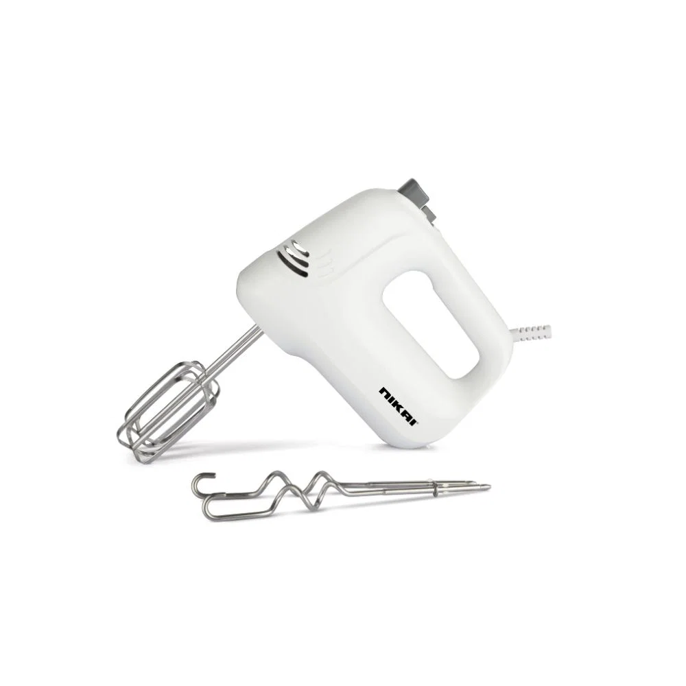 Nikai Hand Blender, 300 Watts, 6 Speeds, With 2 Beaters And 2 Hooks