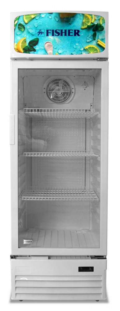 Fisher Display Refrigerator 328 Liters, 11.6 Cubic Feet, Glass Door