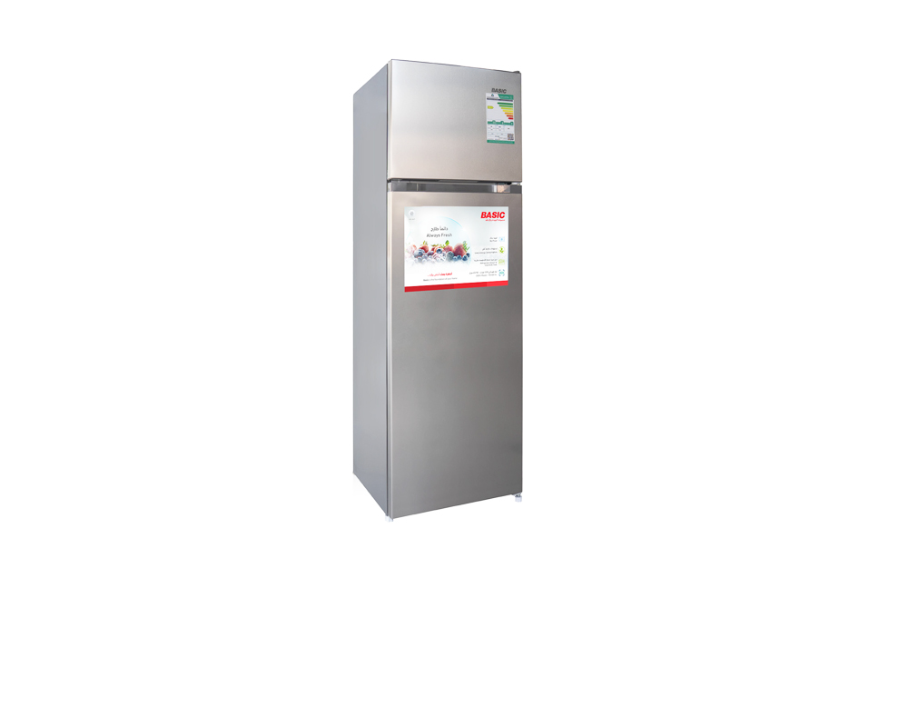 Basic 2 Door Refrigerator 7.5 cuft 211 Ltr Silver