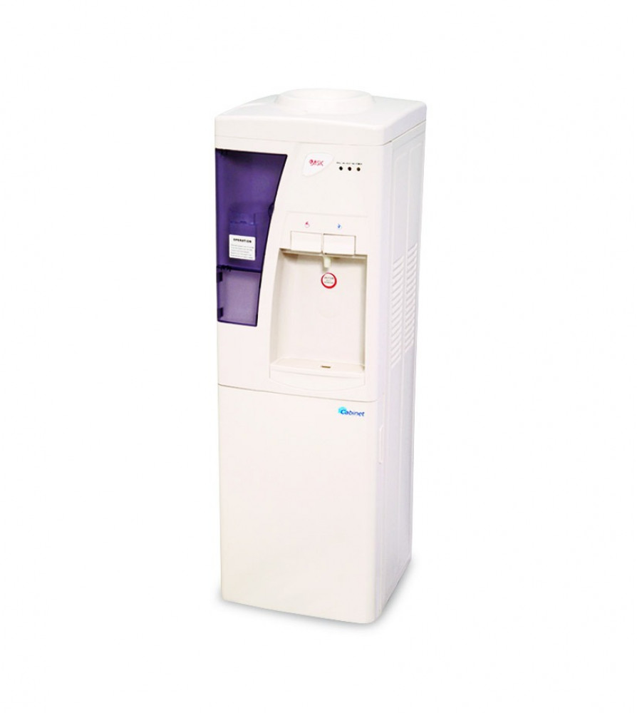 Biscuit hot and cold water dispenser, storage compartment, cup holder