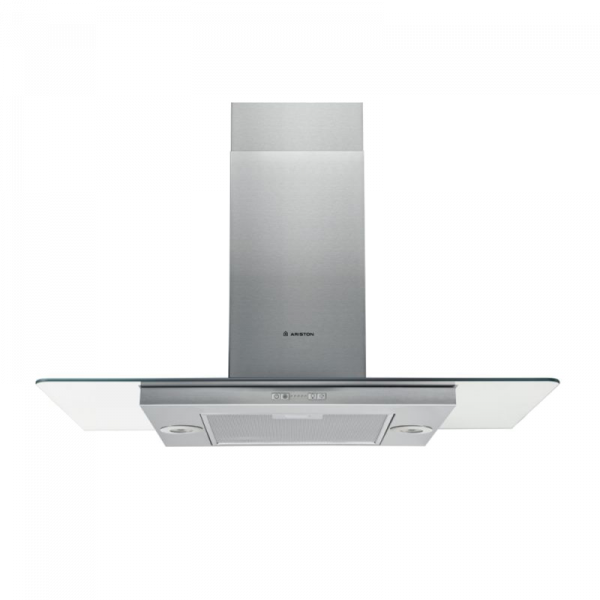 Ariston Free-Standing Chimney island Cooker Hood – 3 speeds – grey