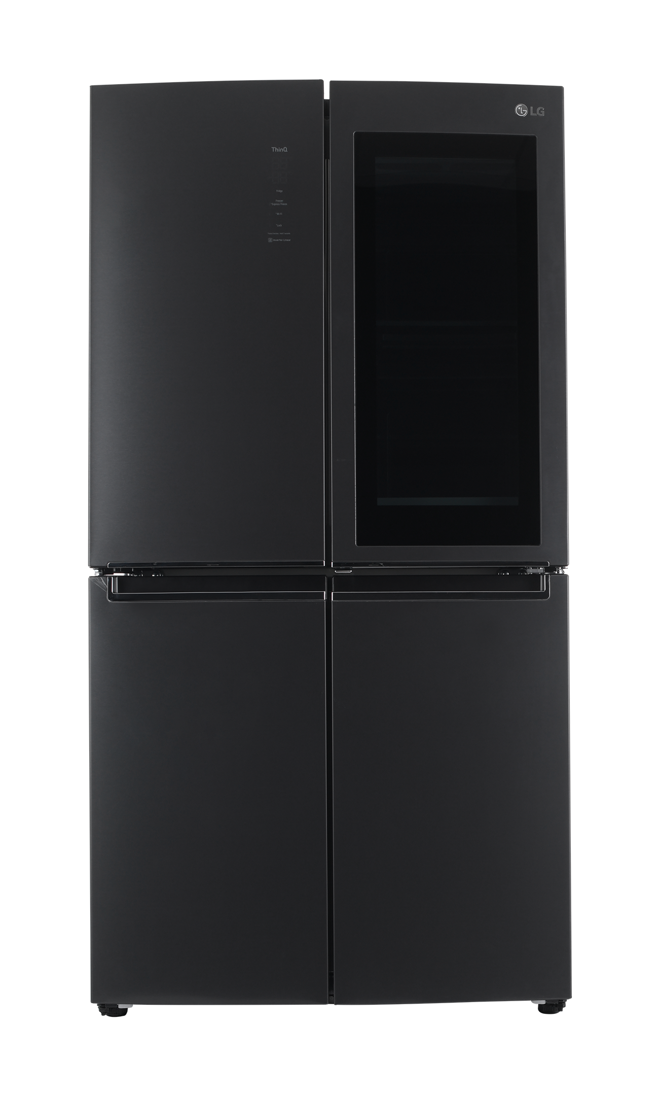 LG SBS Door-In-Door Instaview Refrigerator 17.8Cu.ft, Freezer 8.9Cu.ft, Inverter, Matt Black