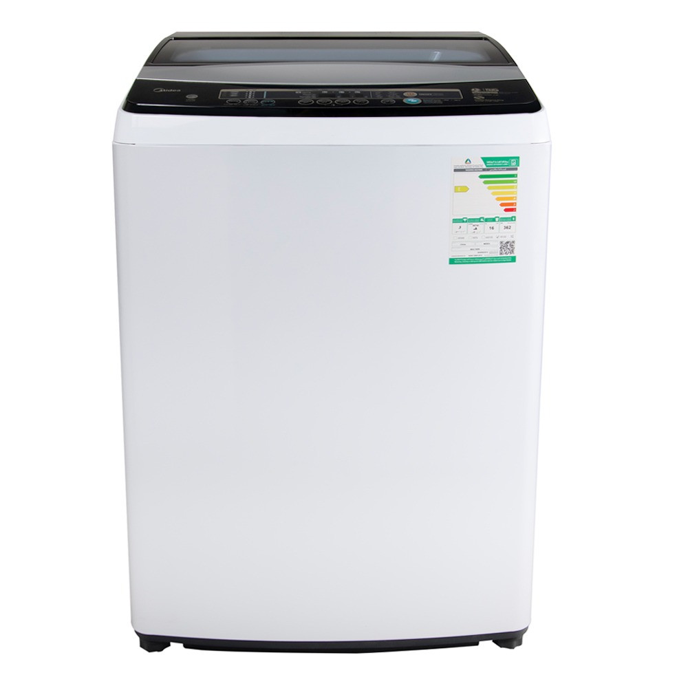 Midea automatic washing machine, top loading, 16 kg, 8 programs, white