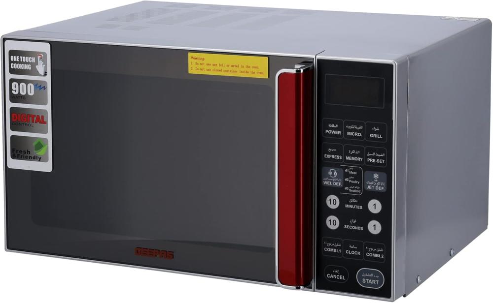Geepas Digital Microwave 27L Silver 900W