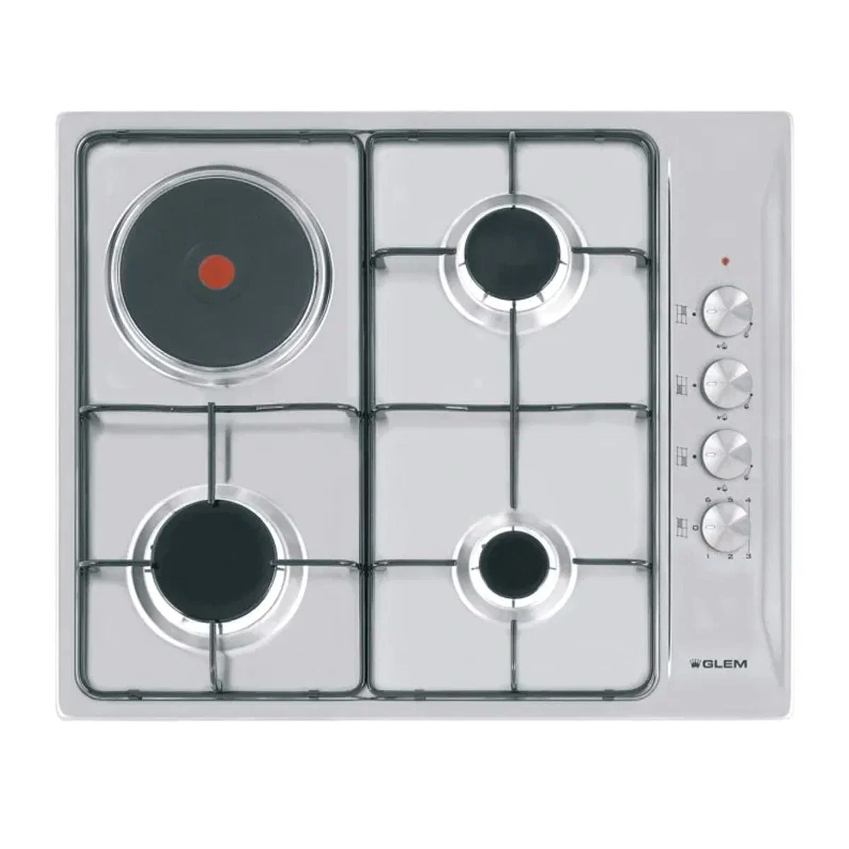 Glem Gas Built-in Hob 58.5 cm 3 Gas Burner + 1 Hot Plate