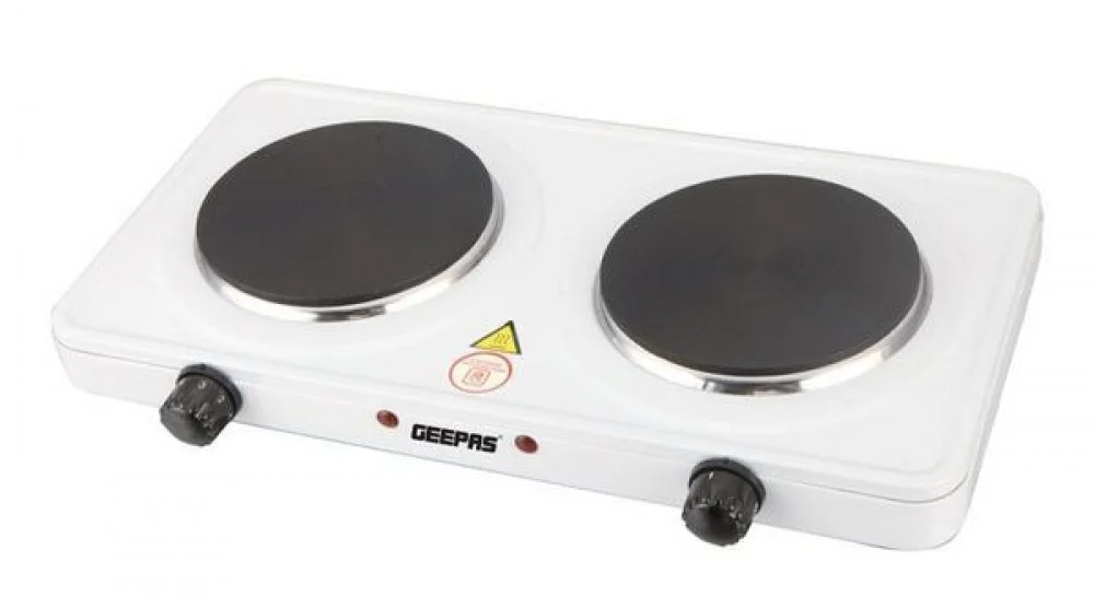 Geepas 2-burner electric hob, 2000 watts