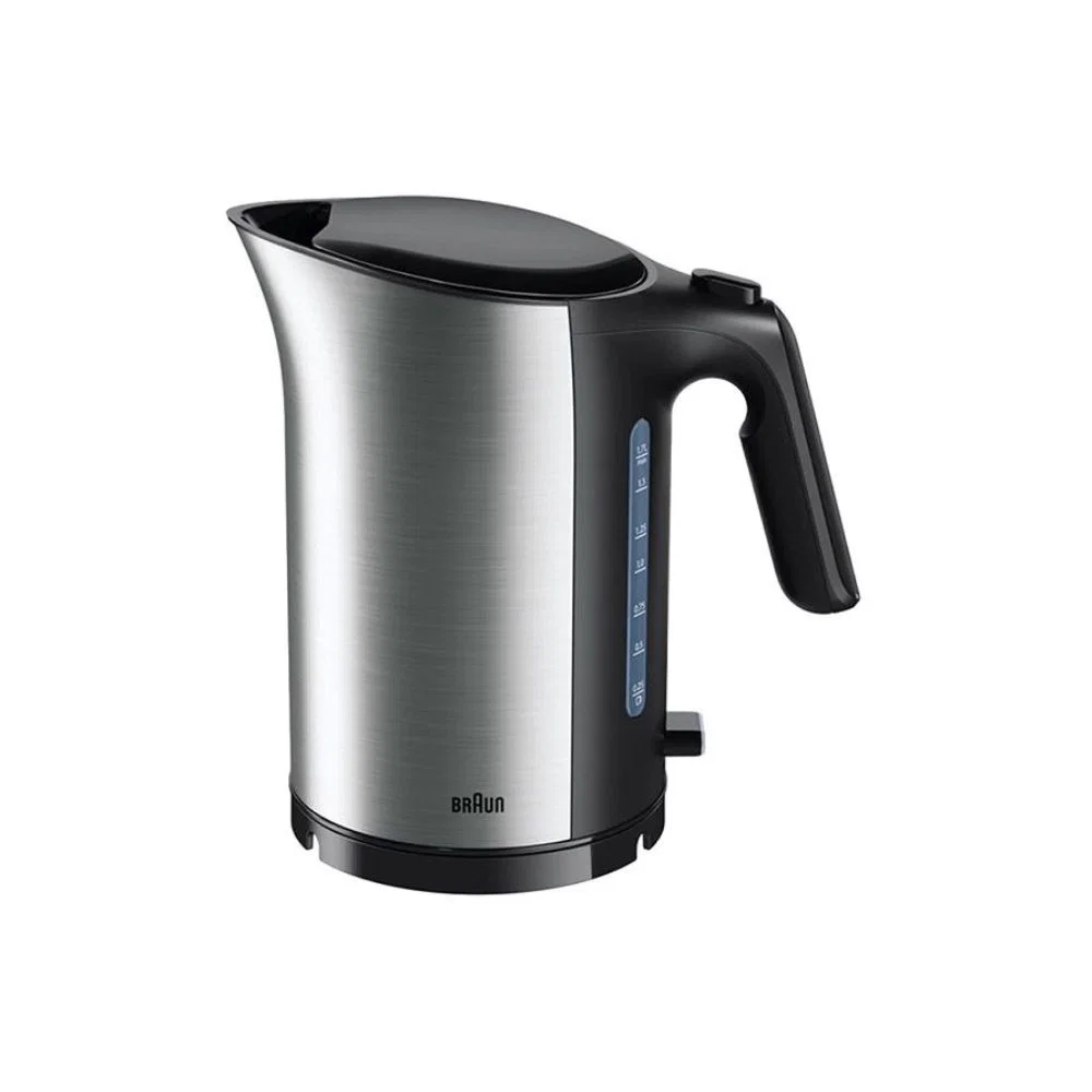 Braun Water Kettle, 1.7 L, 2200 W, Cordless, 45-Second Fast Boiling System For 200 Ml, Silver