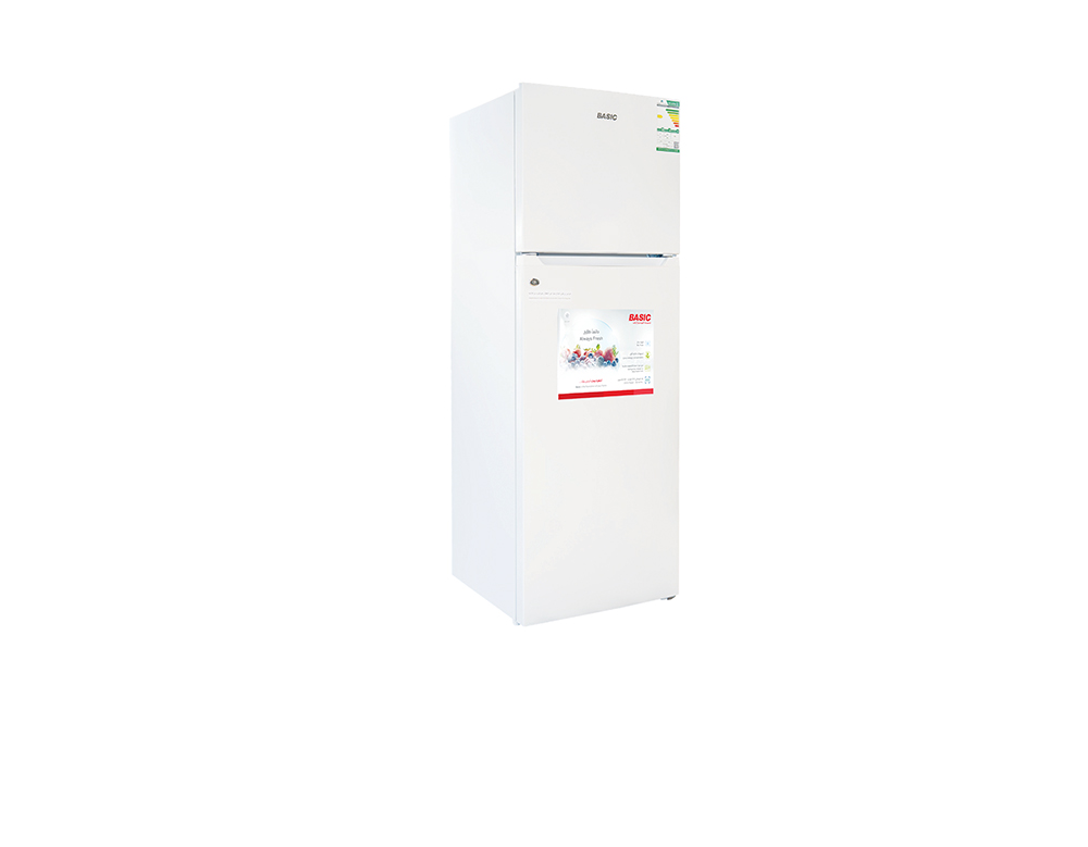 Basic 2-Door Refrigerator 14.4 cu ft (406 L) White Steam