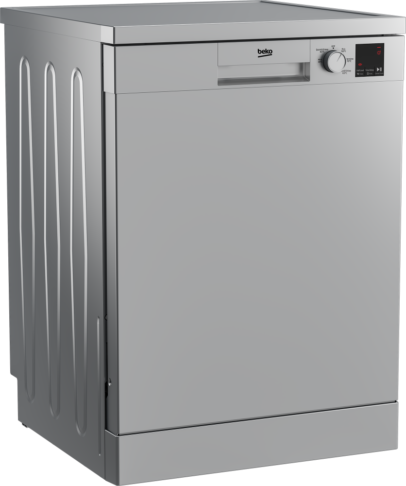 Beko Dishwasher, 5 Programs, 14 Place Settings, Stainless Steel, LED