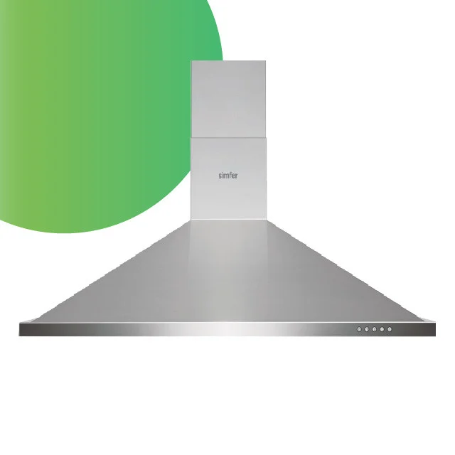 Simfer 90cm extractor fan, 500m³/h, carbon filter, steel