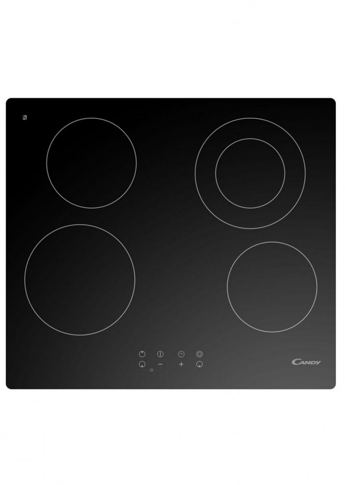 Candy Built-in Electric Hob, 4 Burners, 60cm, Italian Ceramic