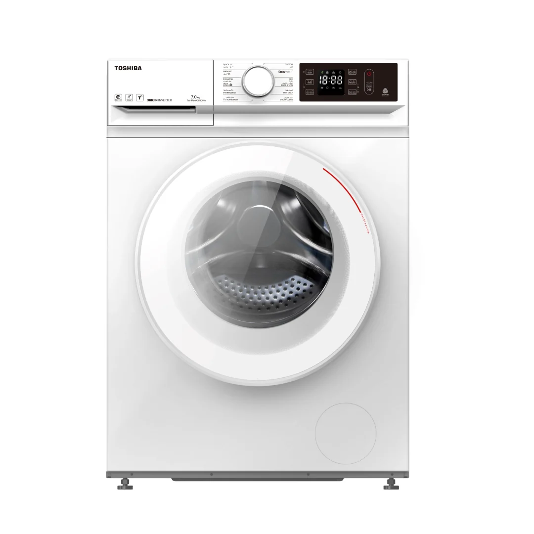 Toshiba Front Load Washer 7KG 1200 RPM Inverter Smart Control White