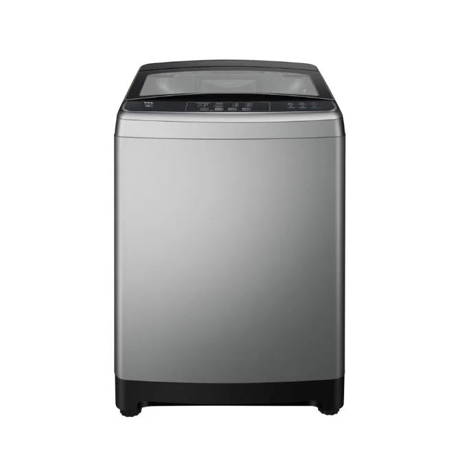 TCL Washing Machine Top Load, 12Kg, LED Screen, Silver