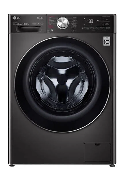 LG Front Load Washing Machine & Dryer, 12 KG Wash, 8 KG Dryer, Silver Steel