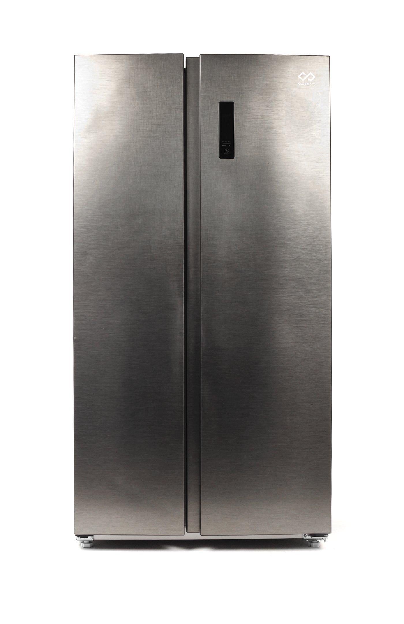 ClassPro Side by Side Refrigerator 12.7Cu.ft, Freezer 7.2Cu.ft, Inverter, Silk Inox