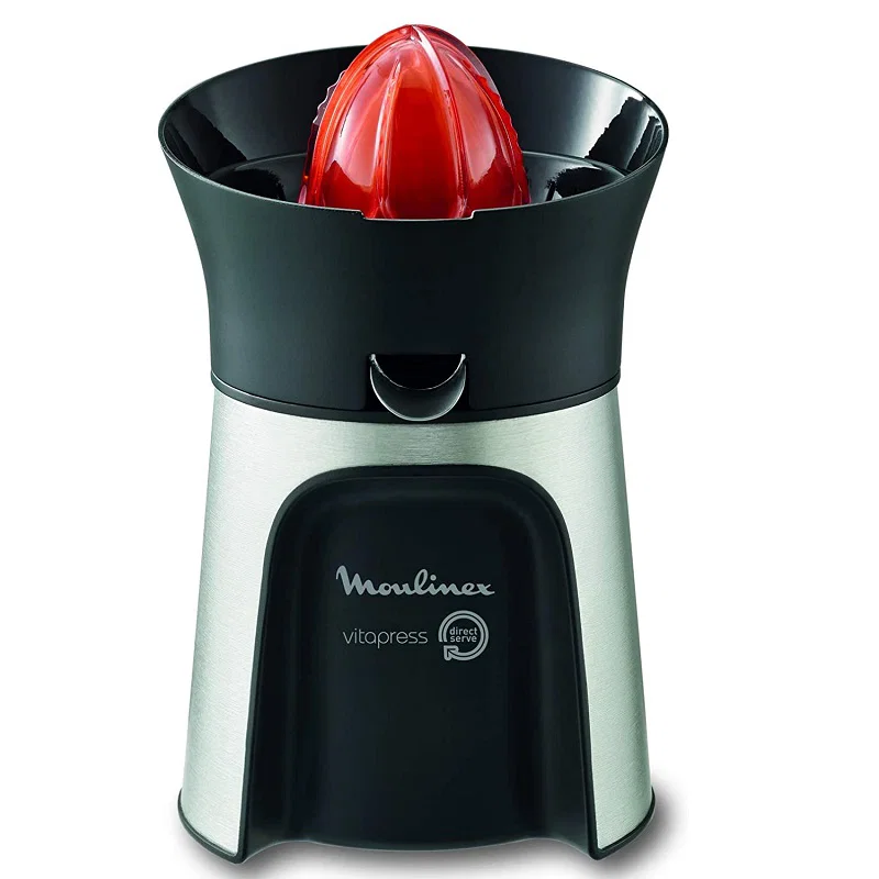 Moulinex Citrus Press Juicer 100W 3 Cones Direct Serve Silver Black