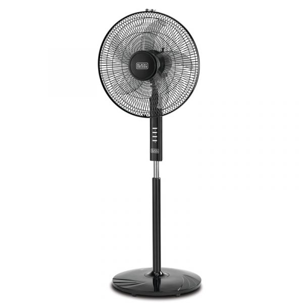 BLACK+DECKER Stand Fan – 60W – 16 Inch Diameter – 90° Wide Swing – Black