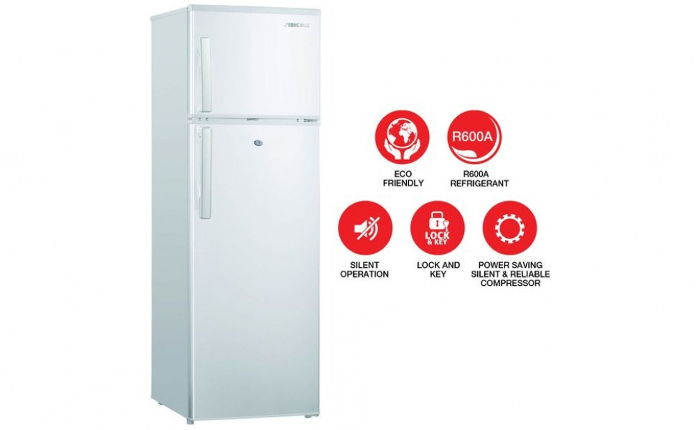 Nikai 2-Door Refrigerator, 7.3 cu ft, 206 L, White