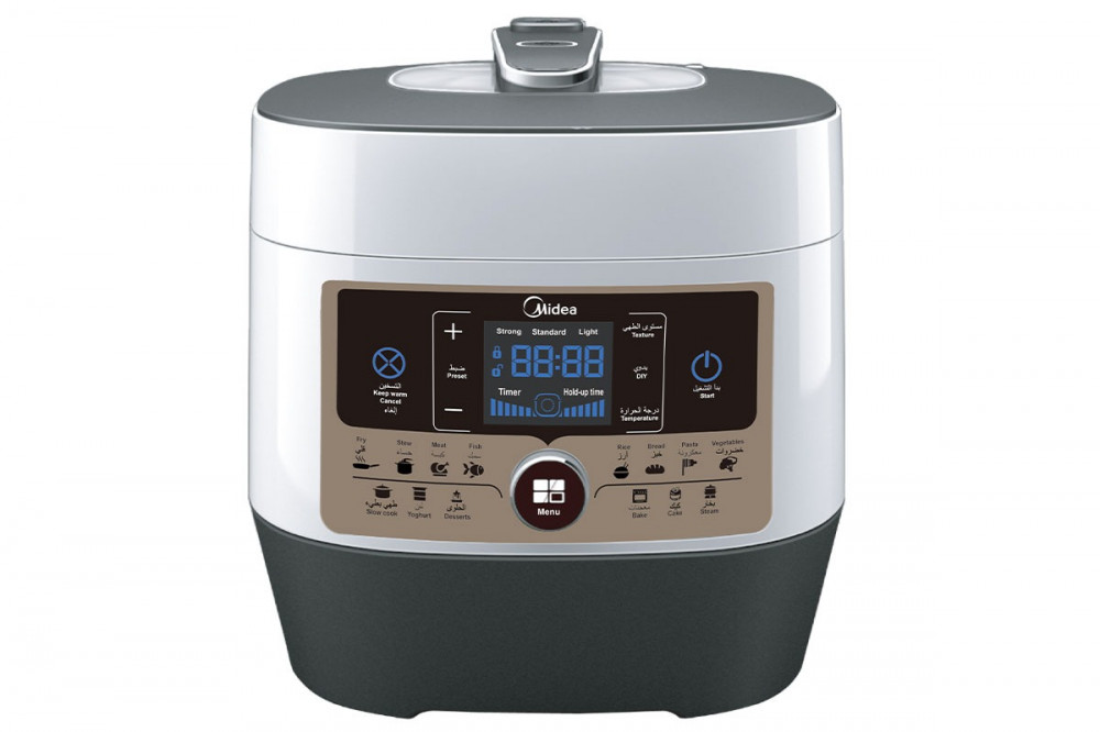 Midea multi-function cooker, 6 liters, 14 programs, digital display, 1000 watts