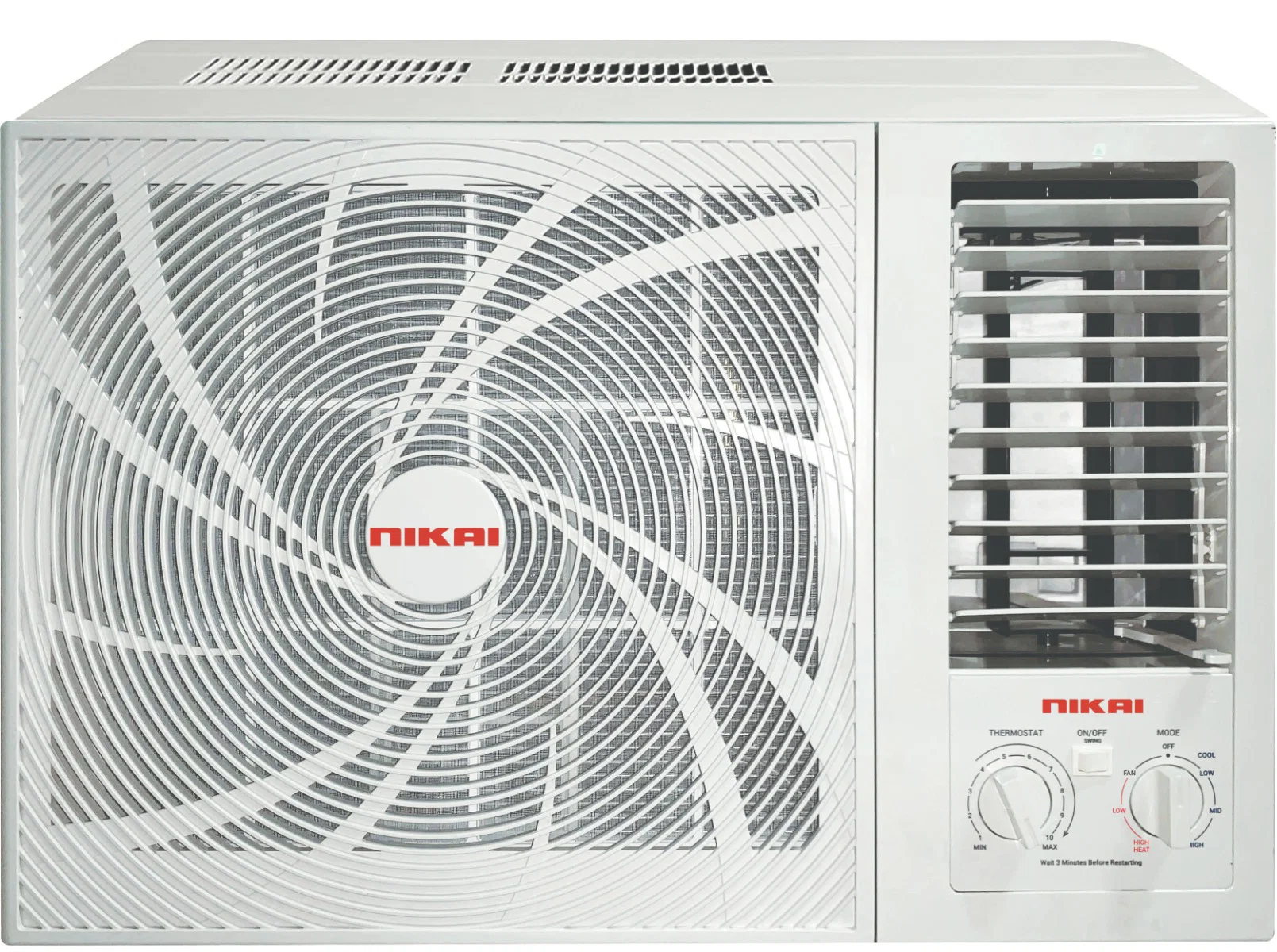 Nikai - Rotary Window Air Conditioner, 20200 BTU, Cooling/Hot, Quiet Operation, Optimal Air Distribution, White