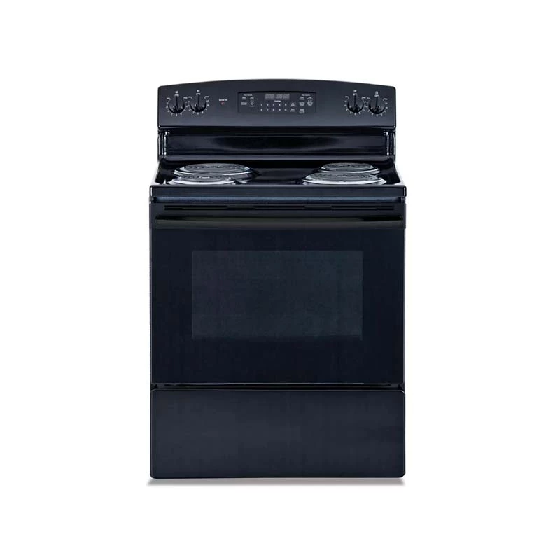 Mabe 4-burner spiral electric oven, black