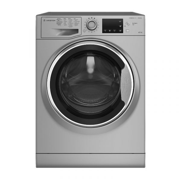 Ariston Washer and Dryer Front Load – 9 Kg Washing & 6 Kg Drying – 16 Programs – Silver