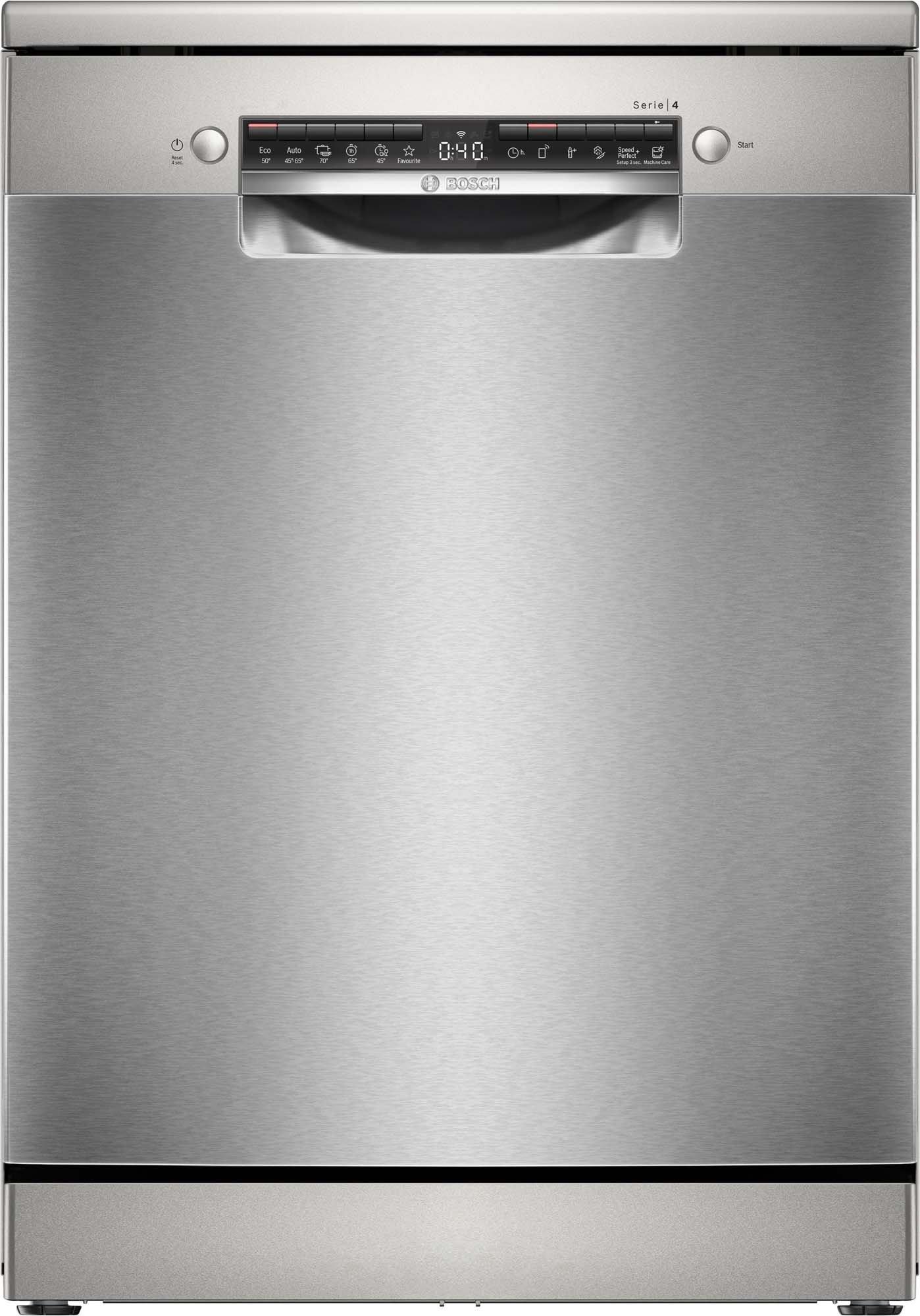Bosch Series 4, Dishwasher, 14 place settings, 6 programs, Silver