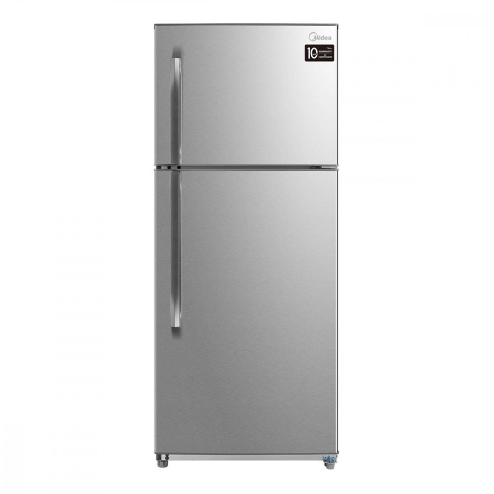 Midea 2-Door Refrigerator, 371 Liters, 13 Cubic Feet, Silver